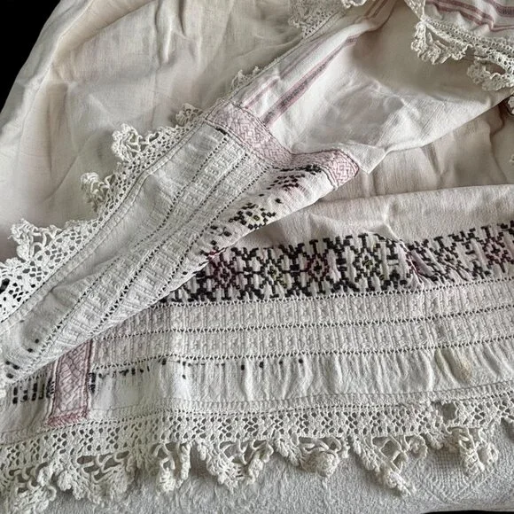 Romanian Homespun Linen Handmade Folk Petticoat - Picture 13 of 16